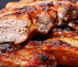 Côte de porc braisé. + Crudités