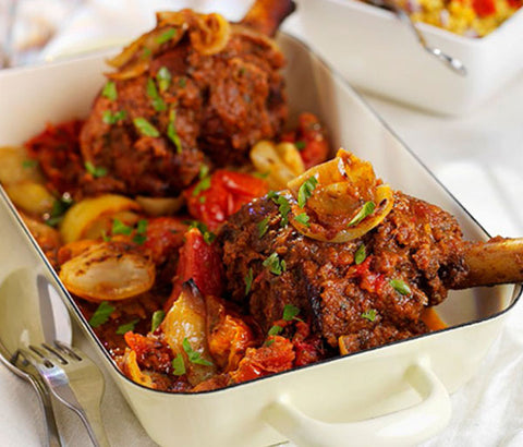 Jarret d'agneau sauté aux légumes. +boisson offerte