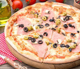 Pizza au jambon. +boisson offerte
