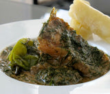 Poisson salé morue, pâte d’arachide, coco