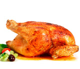 Poulet rôti. légumes et frites. + 2 boissons offertes