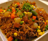 Riz gras viande zando. boisson +dessert offerts