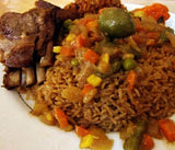 Riz viande aux 3 légumes.