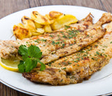 Poisson sole braisée, pomme de terre. boisson +dessert offerts